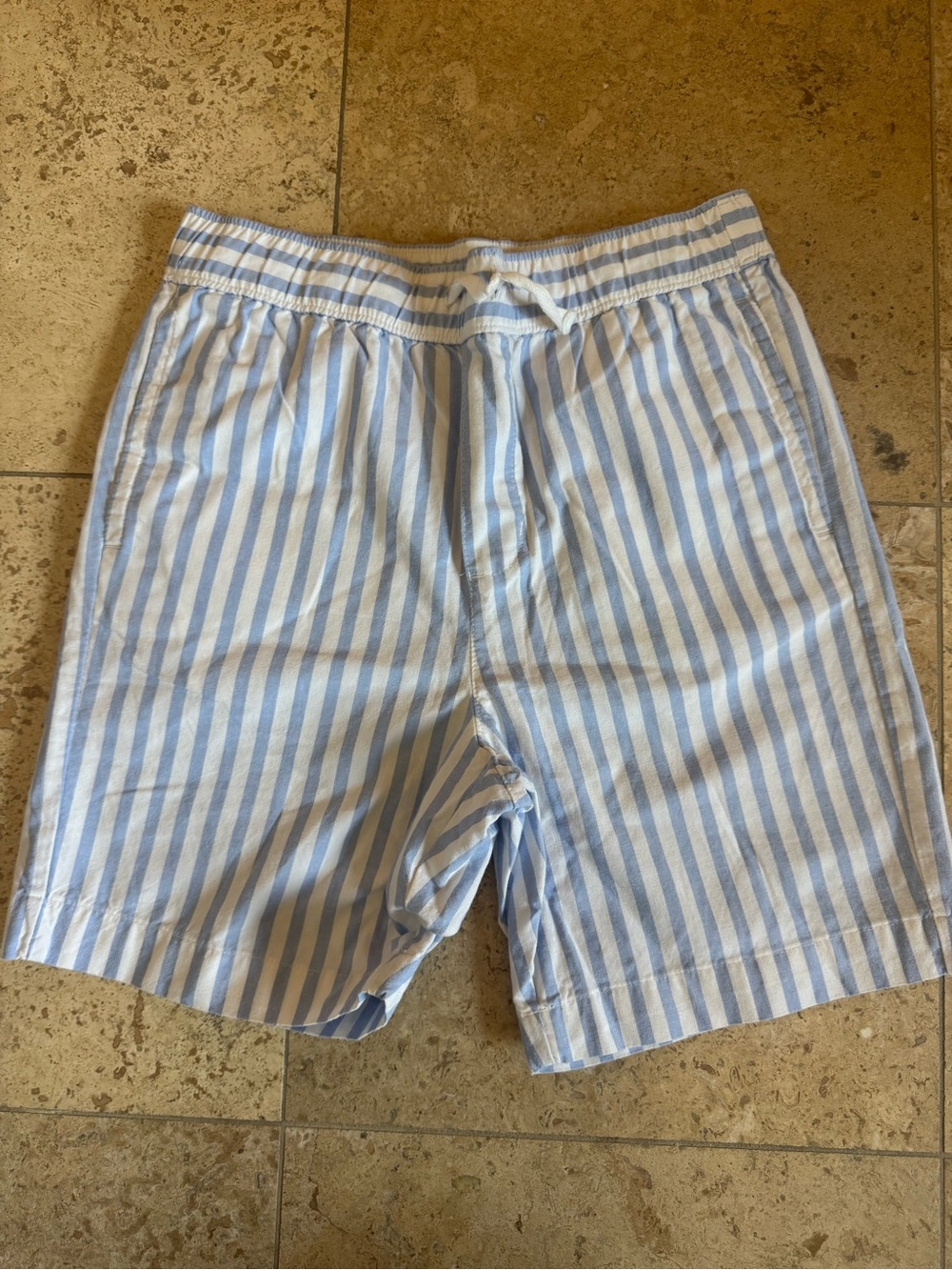 Janie and Jack Blue and White Striped Boys Shorts